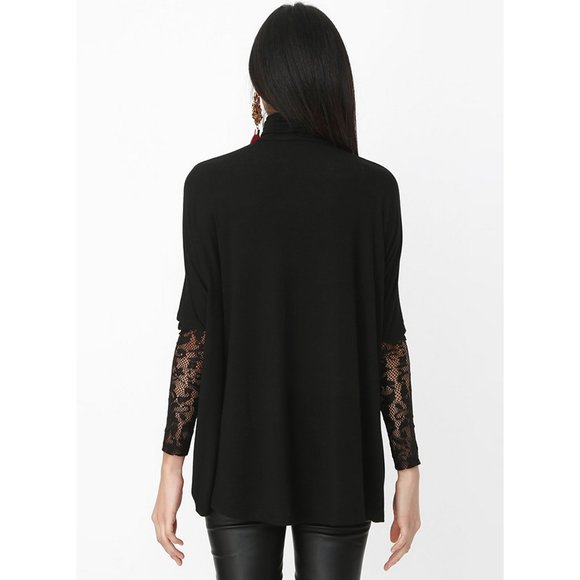 Bambina Mia - Black Lace - Sleeve Dolman Top - Picture 4 of 4